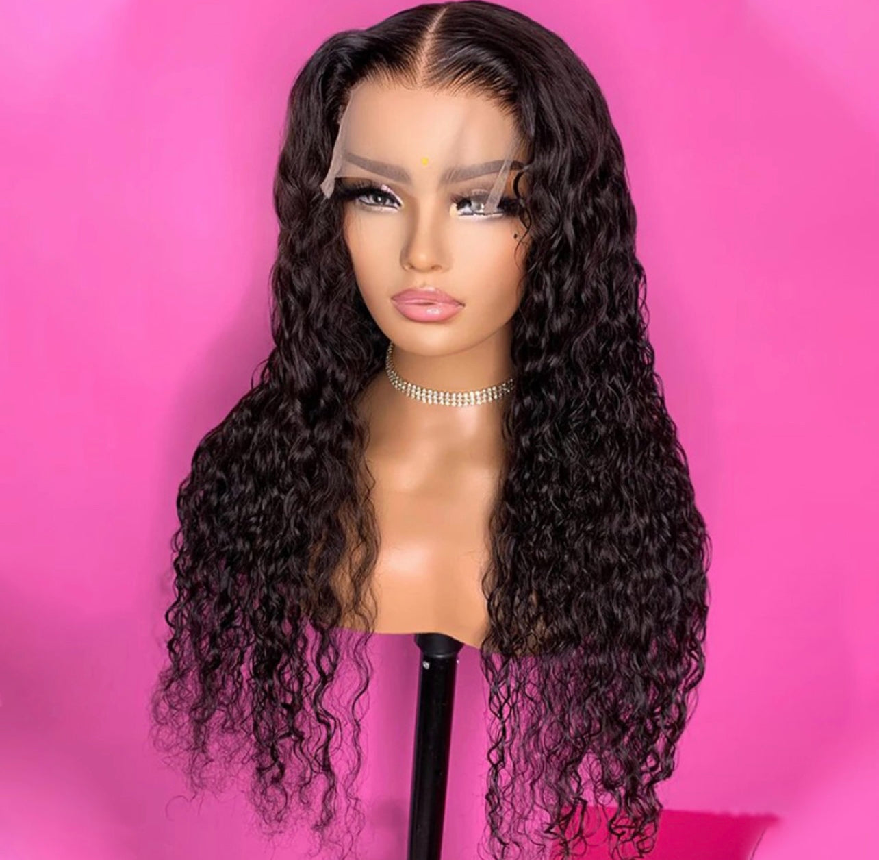 Curly wig.
