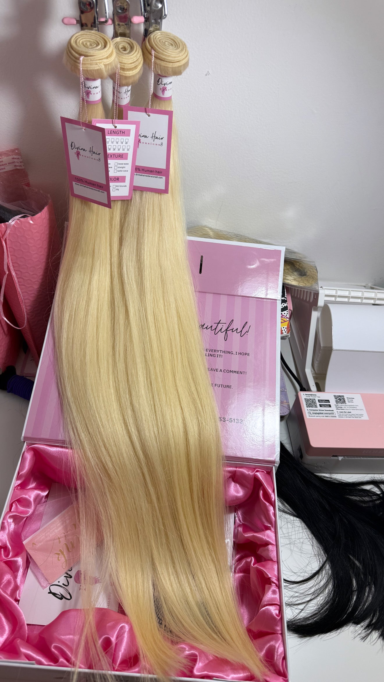 Blonde 613 Straight bundles